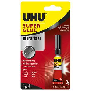 Ljepilo trenutačno  3g+1gratis Super glue(cianoakrilat) UHU L0182000 blister