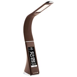 Svjetiljka stolna LED Business umjetna koža Avide smeđa