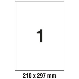 Etikete LK 210x297mm polyester pk20L Zweckform L4775-20 bijela