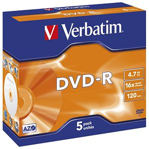 DVD-R 4,7/120 16x JC Mat Silver Verbatim 43519