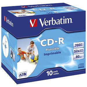 CD-R 700/80 52x JC AZO printable Verbatim 43325!!