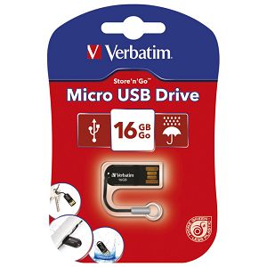 Memorija USB 16GB 2.0 StorenGo Micro Verbatim 44050 crna blister!!