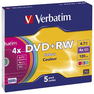 DVD+RW 4,7/120 4x slim pk5 Verbatim 43297 sortirano!!