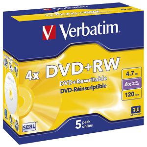 DVD+RW 4,7/120 4x JC Mat Silver Verbatim 43229!!