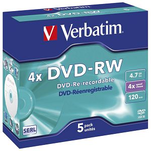 DVD-RW 4,7/120 4x JC Mat Silver Verbatim 43285!!