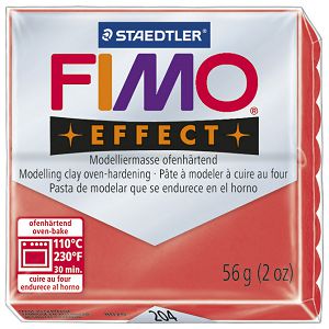 Masa za modeliranje   57g Fimo Effect Staedtler 8020-204 prozirno crvena