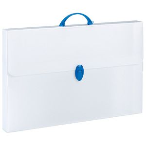 Torba-kofer pp-tvrdi  565x365x55mm Favorit/Balmar PF14235/E04CT prozirno bijela/plava ručka