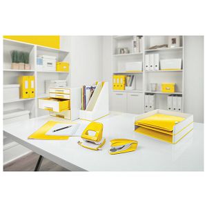 Stalak za spise okomit plastičan Wow Leitz 53621016 -NL bijelo-žuti