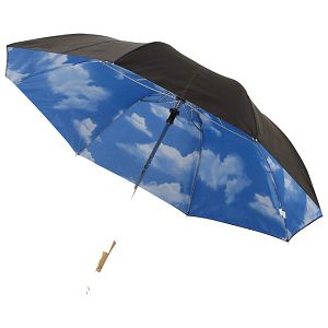 Kišobran automatik sklopivi s drvenom drškom Blue-skies