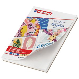 Blok-papir za akrilne/uljne boje 20 listova A6 300g (za razglednice) Edding