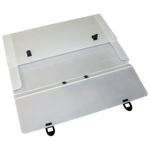 Torba-kofer pp-tvrdi  365x565x30mm Ri.Plast 6338533201.1 prozirno bijela/sort ručka