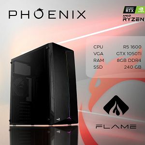 Računalo Phoenix FLAME Z-593 AMD Ryzen 5 1600/8GB DDR4/SSD 240GB/GTX 1050Ti