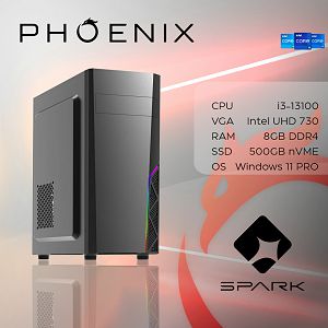 Računalo Phoenix SPARK Y-126 Intel i3-13100/8GB DDR4/NVMe SSD 500GB/Windows 11 PRO