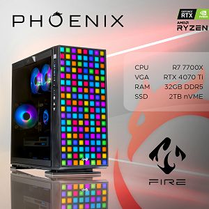 Računalo Phoenix FIRE GAME Y-728 AMD RYZEN 7 7700X/32GB DDR5/NVME SSD 2TB/RTX 4070TI