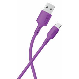 Kabel ADDA USB-200-PU, Fusion Charge+Data, USB-A na Type-C, 3.1A, Premium TPE, 1.2m, ljubičasti