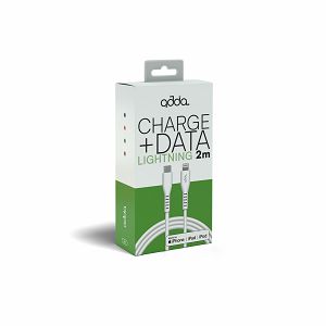 Kabel ADDA USB-305-WH, Fusion Charge+Data, MFI, Type-C na Lightning, 2.4A, Premium TPE, 2m, bijeli