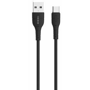 Kabel FIREBIRD by ADDA USB-207-BK, Charge+Data, USB-A na Type-C, 2.1A, 1m, crni