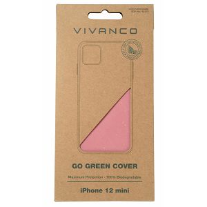 EKO maska VIVANCO 62273 Go Green cover, iPhone 12 mini, roza