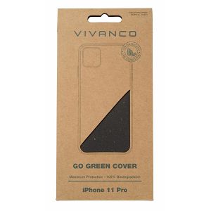 EKO maska VIVANCO 62271 Go Green cover, iPhone 11 Pro, crna