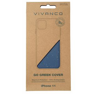 EKO maska VIVANCO 62264 Go Green cover, iPhone 11, plava
