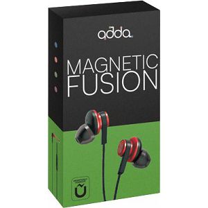 Slušalice ADDA EP-003-RD, Metal magnetic fusion, 3.5mm, s mikrofonom, crvene