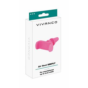 Auto nosač VIVANCO 62379 SIMPLY, za ventilaciju, rozi