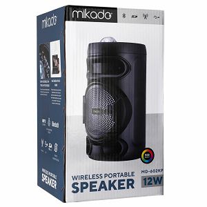 Bluetooth zvučnik, karaoke MIKADO MD-602KP, mikrofon, crni