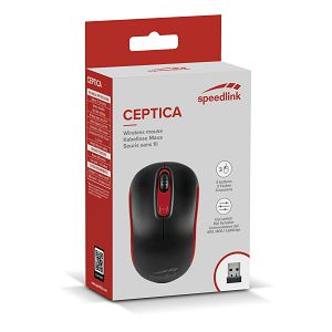 Miš SPEEDLINK Ceptica, bežični 1600 DPI, crno - crveni