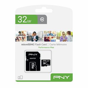 Memorijska kartica PNY MicroSDHC Performance Plus, 32GB, class 10, s adapterom