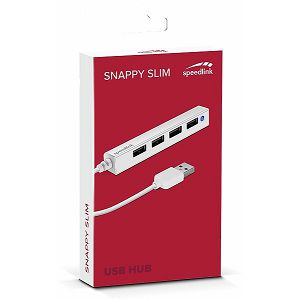 Hub SPEEDLINK Slim, 4 portni, USB2.0, bijeli