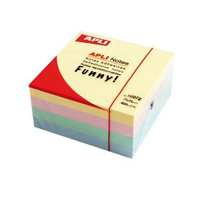 Blok Apli samoljepljiv kocka 75x75mm boja pastelna 400L 10972
