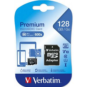 Memorijska kartica Verbatim #44085 micro SDXC 128GB Class10 + 1 Adapter
