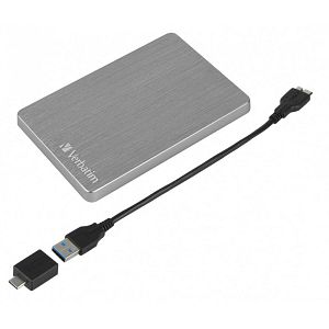 Externi hard disk Verbatim #53665 Store'n'Go Alu slim 2.5" 2TB USB 3.2 Gen1 sivi