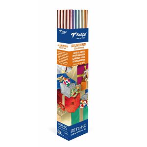 Aluminijski papir Fabriano Sadipal 1mx3m 65g sortirane boje u roli i display-u S1310001
