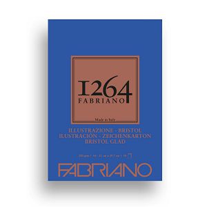 Blok Fabriano 1264 bristol 21x29,7 (A4) 200g 50L ljepljen na vrhu 19100654