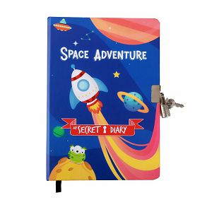 Dnevnik s ključem iTotal A5 80g 96L Space adventure XL2283