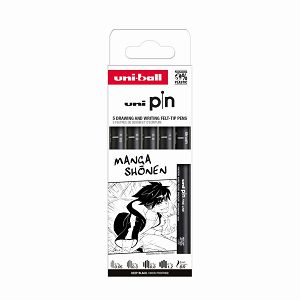 Marker Uni pin set 0,05/0,3/0,8/1,2/BR mm crni Manga Shonen 5/1