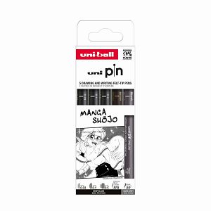 Marker Uni pin set 0,03/0,1/0,5/EFB, tamno sivi BR mm crni Manga Shojo 5/1