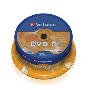 DVD-R Verbatim #43522 4,7GB 16x sp25 Matt Silver