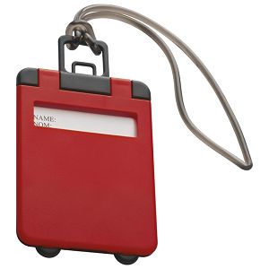 Privjesnica za prtljagu za osobne podatke crvena
