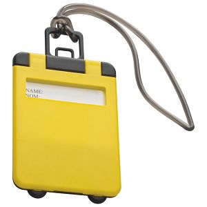 Privjesnica za prtljagu za osobne podatke žuta