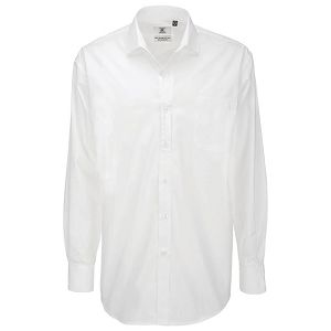 Košulja muška dugi rukavi B&C Heritage 120g bijela 2XL