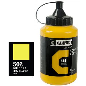 Akril Campus Raphael 500ml fluo žuta