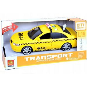 Auto Taxi žuti, svjetlo, zvuk Lean Toys 592571