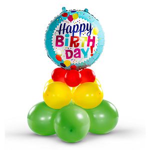 Baloni Mini Kit 12/1 + balon folija Happy Birthday visina:75cm 023403
