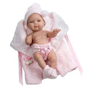 Beba s dekicom Berjuan Baby Smile 30cm 0481 roza