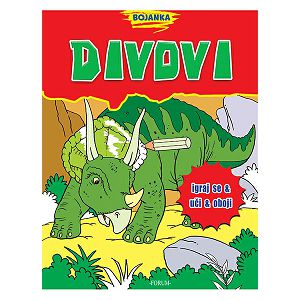 Bojanka Dinosauri igraj se, uči i oboji s 3x igračka dinosaur DIVOVI
