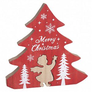 Božićni ukras drveni,Bor s anđelom i natpisom 336761