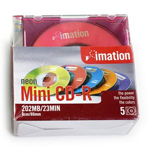 CD-R 202MB/23min 8 cm IMATION 5xSlim Box