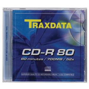 CD-R 700MB/80min Traxdata 52X Jewel box